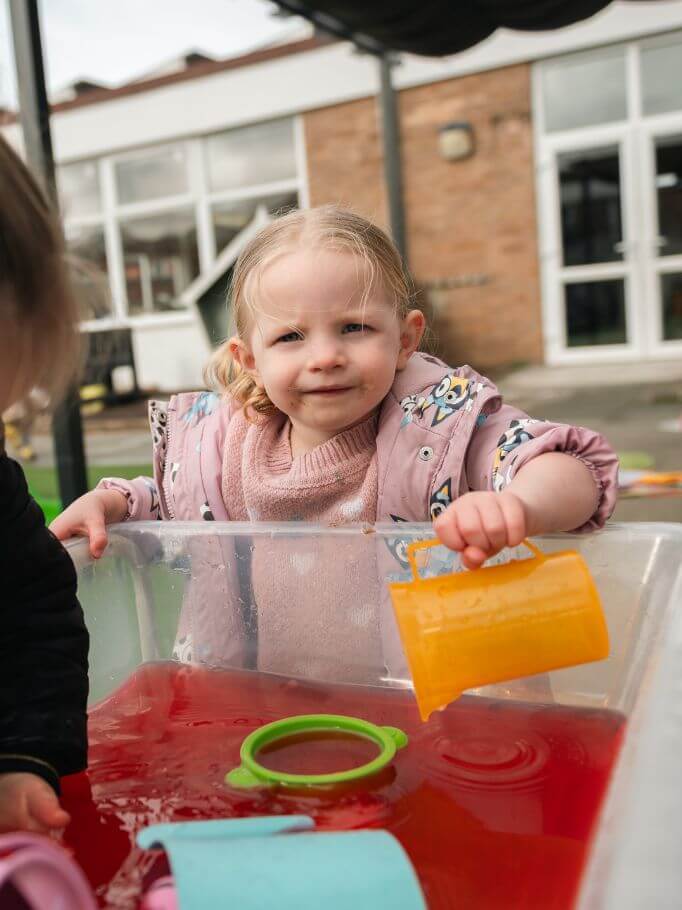 Child with blocks